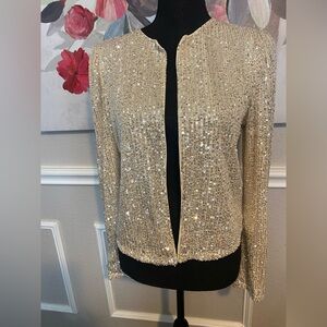 CHICME Women's Sparkling Sequins Blazer